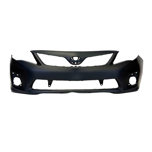 FitParts Compatible with Front Bumper Cover Fascia 2011-2013 Toyota Corolla CE LE Base Sedan 11-13. New Primed Without Sensor Holes, With Fog Light Holes. TO1000372 5211903901