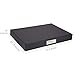 Bigso Box of Sweden Sven Fiberboard Classic Hinged Document Box - File Organizer for Paperwork - Document Storage Box with Hinged Lid & Metal Label Window - 1.8 in x 13.2 in x 9.3 in - Dark Grey