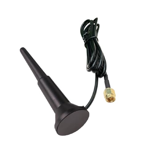 CompuPort 5G LTE 600-6000MHz Omni-Directional UWB Wideband Magnet Mount Antenna with SMA Male and 15' RG174 Cable.