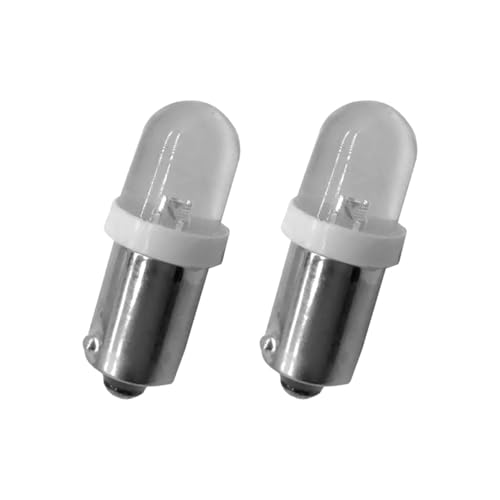 cyclingcolors 2x Bombilla 12V 4W BA9S LED lampara luz luces posicion interior matricula bombillas coche, blanco