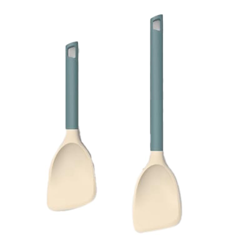 AIDIRui Espátula antiadherente, espátula revestida para espátula, filete de pescado, tortitas con mango de nailon, utensilios de cocina resistentes a (10 pulgadas y 13 pulgadas)