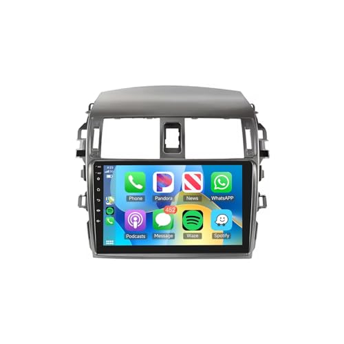 Radio Coche 2 DIN para Toyota Corolla E150 E140 2006-2013 Pantalla Táctil 9 Pulgadas Navegación GPS Integrada Bluetooth WiFi USB Cámara Trasera Control al Volante Sistema Android 13(A1 1+32G)