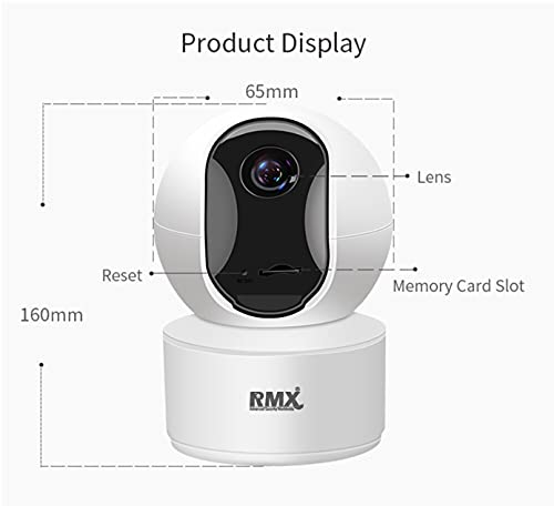 Image of RMX Smart 3MP HD Home Security IP Camera Two Way Audio Wireless Mini Camera Night Vision CCTV WiFi Camera Baby Monitor IR Night Cam