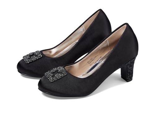 Badgley Mischka Girl's Marcy Jewel Toe Pump (Little Kid/Big Kid) Black 6 Big Kid M