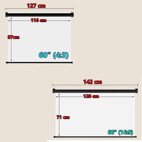 Pantalla de proyección retráctil manual 60" 4:3 miniatura 7