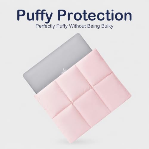 Image of ProElite Puffy Tablet Sleeve Case Upto 13.3 inch for Galaxy Tab S10 Fe+ /S9 FE+ /S7+ /S8 Plus /S9 Plus /S7 FE 12.4 inch, iPad Pro 12.9 inch, MacBook Air /Pro Retina, Microsoft Surface Pro 4 /5 /6 /7 /8 /9, Light Pink