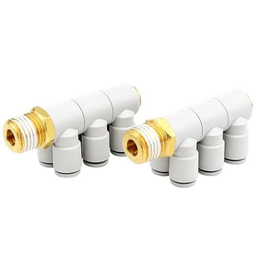 Raccord pneumatique trois groupes KQ2ZT08-04AS pour dérivation de gaz