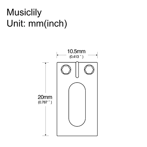 Musiclily Ultra 10.5Mm Modern Brass Bridge Saddles For Strat/Tele Style Electric Guitar, Chrome (Set Of 6) #TOP1