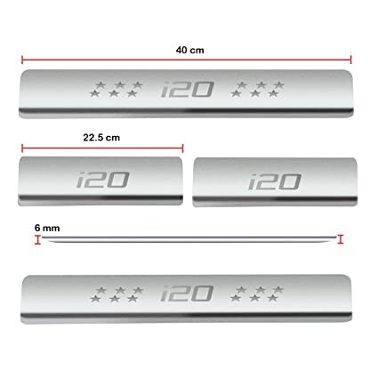 Image of Door Sill /Foot Step Stainless Steel Plates with New I-20 (Set of 4 Pcs)
