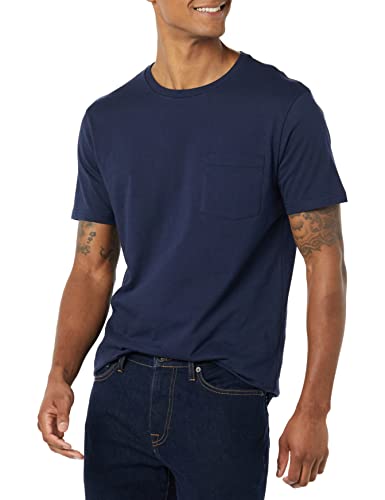 Image of Amazon Essentials Men's Short-Sleeve Crewneck Pocket T-Shirts, Pack of 2