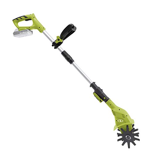 Sun Joe 24V-TLR-LTE 24-Volt Amp Cordless Garden Tiller + Cultivator, Kit (w/2.0-Ah Battery + Quick Charger)