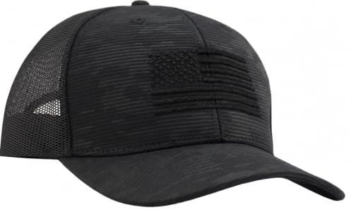 Image of TSSGBL USA Flag Trucker Hat - OSFM & XXL Big Head Fit, Adjustable Mesh Snapback American Patriotic Baseball Cap