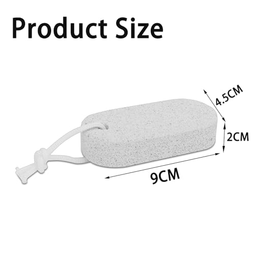 zoerbufan Pumice Stone for Feet/Hands/Body, Natural Lava Pumice Stone for Dead Hard Skin Removal, Foot Scrubber, White Calluse Remover, Foot File for Men/Women for Exfoliation(Oval)