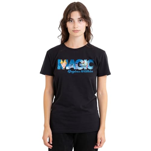 T-shirt Disney Cendrillon femme noir haut manches courtes coton