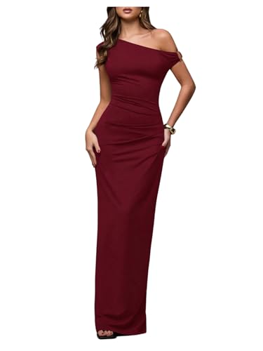 Image of Milumia Women's Off The Shoulder Bodycon Maxi Dresses Sleeveless Cocktail Party Evening Dress