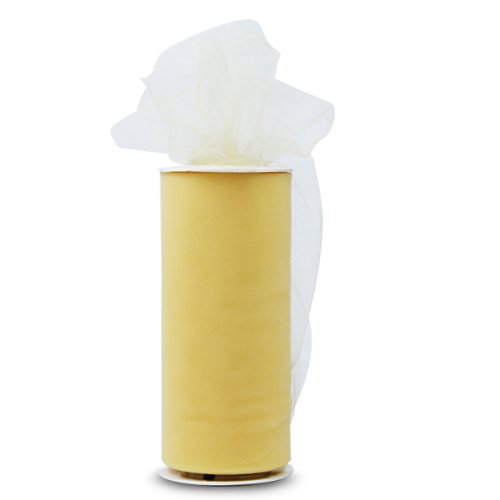 EXPO Classic Tulle Spool of 25-Yard, Light Yellow