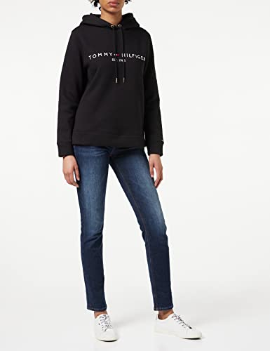 Tommy Hilfiger Sweat Femme Heritage Hilfiger Hoodie LS avec Capuche, Noir (Black), S