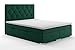 ALTDECOR Boxspringbett mit H3-Matratze (20 cm hoch) mit Bonellfederung + PUR, Topper (5 cm hoch), Polsterbett mit Kopfteil und Bettkasten mit Gasdruckfedern Roma M.V 2225 Grün 160x200