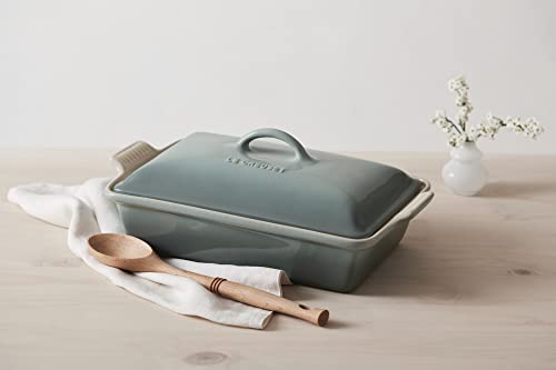 Image of Le Creuset Stoneware Covered Rectangular Casserole, 12 inch x 9 inch, Sea Salt
