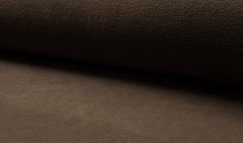 Tissu polaire peau d'agneau taupe coupon 5m pour couture couverture