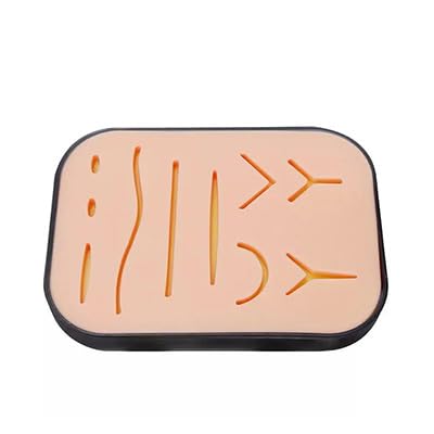 Image of Upgraded Suture Pad has 3 Layers of Silicone and 10 Wounds,Comes with a Box,Hard to Rip,Break or Tear。Gifts for Medical Students,Suture Pads Perfect The Suture Kit,Suture Practice Pad