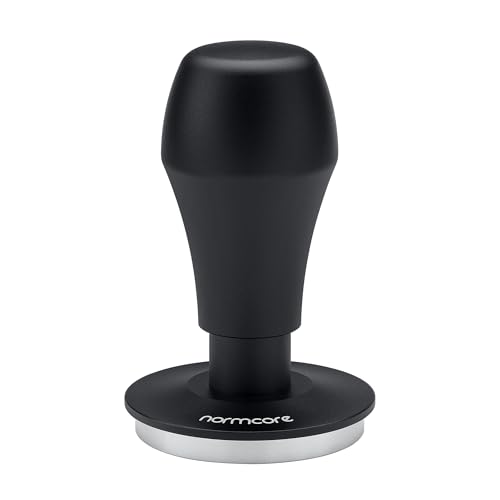 Image of Normcore 58.5mm Coffee Tamper V4.1 with Click Sound Feedback, Spring Loaded Tamper With Stainless Steel Flat Base, Compatible with 58mm Espresso Machine Portafilter, Black