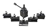 Accusize Industrial Tools 13-18'' Wedge Type Quick Change Tool Post 6 Pc for 300 Cxa, 0251-0333