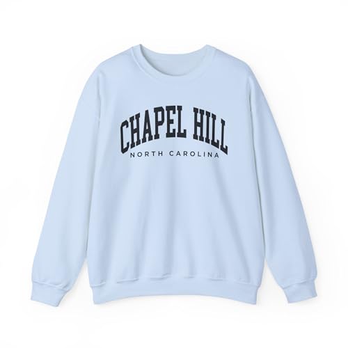 CUSTOMI Chapel Hill North Carolina Adult Unisex Crewneck Sweatshirt Light Blue L