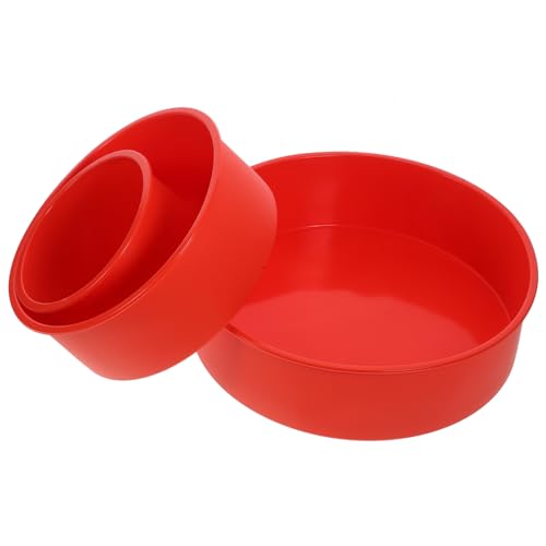 CIYODO 3pcs Set Round Cake Molds Non-stick Silicone Baking Tin Ring Molds for Baking