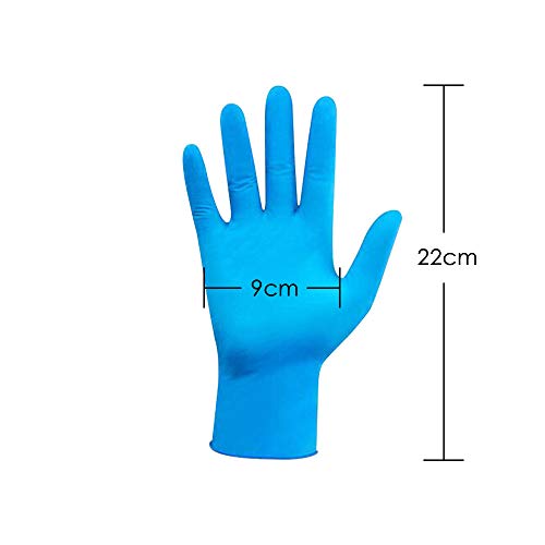 SHUBHU 100 PCS Disposable Gloves, Latex Free Powder Free, Non-Sterile, Food Grade Gloves