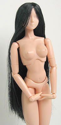 1/6 scale Obitsu 27cm rooted female head 27HD-F02NC01 Natural skin Black hair
