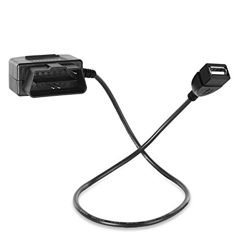 OBDII OBD Power Cable, SSONTONG OBD2 to USB Charger Cable Dash Cam Hardwire Kit 24 Hours Surveillance and Acc Two Mode for Phones, Car Dashboard Camera, GPS Navigator, Radar Detectors (1.64ft)