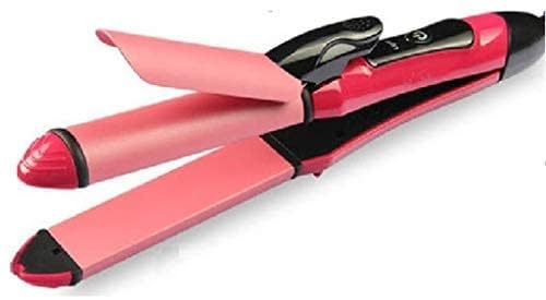 Ceramic 2 In 1 Hair Straightener And Curler For Women New Nova Professional 2-in-1 Hair Straightener Curler NHC-2009