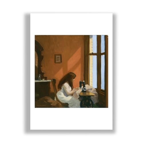 Affiche Edward Hopper Girl At Sewing Machine impression d'art mate format Medium