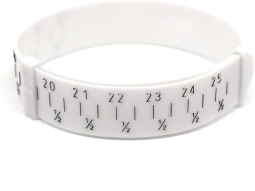 White Bracelet Gauge Sizer,15-25cm Jewelry Measure Wrist Size Tool, Plastic Bracelet Measure Tool for Jewelry Size Bracelets Bangles Jewelry Making Tools and Accessories