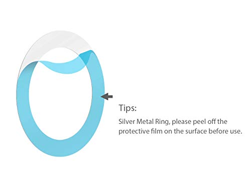 Wynk Magnetic Wireless Charger Metal Rings With 3M Sticker 4 Pcs Compatible For Magsafe Charger,Compatible With Iphone 12/13 Mini/Pro/Pro Max And Samsung Galaxy(2 Black + 2 Silver) #TOP1