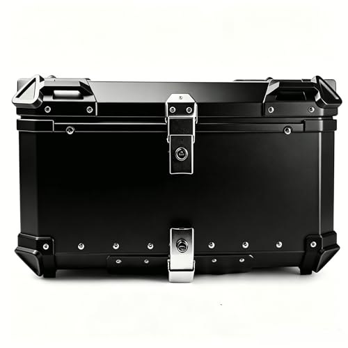 Sghudiny Motorcycle Rear Top Case for Zero DSR/X Touring 2025-2026,Waterproof Storage Box Tail Trunk Lock Large Capacity Luggage Case Scooter Dirt Bike Street Bike,Black-80L
