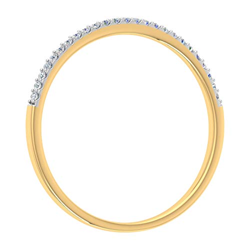 0.08 Carat Diamond Wedding Anniversary Stackable Ring in 925 Sterling Silver2
