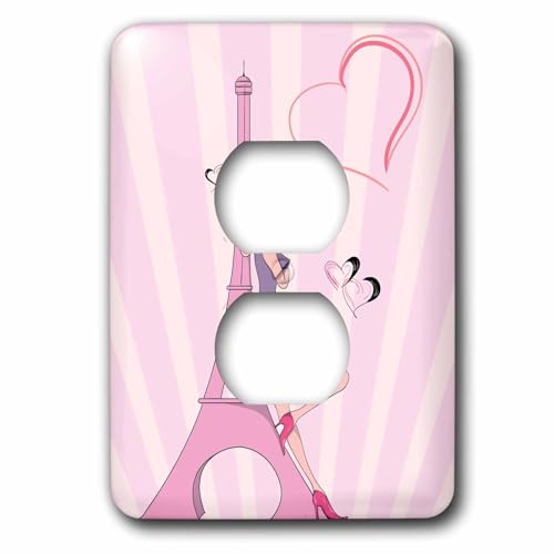 Coque 2 plug outlet plaque de finition double prise dessin Paris - 2