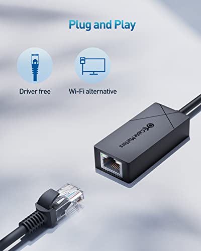 Adaptador USB-C a Ethernet de 2.5 Gbps Cable Matters con conector de red LAN gigabit negro 4