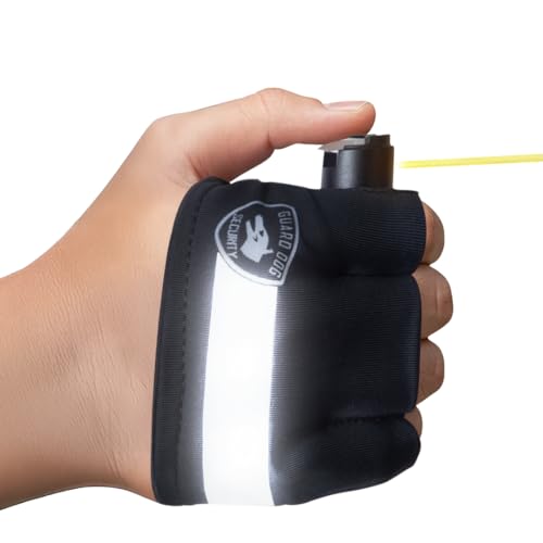 Guard Dog Security Pepper Spray Self Defense for Runners with 16ft Range, Concealed Hand Sleeve,