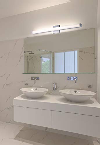 Image of Maxim Lighting Spec Bath Vanity Light | Polished Chrome Aluminum Finish | Contemporary Indoor Light Fixture | Ideal for Bathrooms & Powder Rooms | Dimmable | Home Decor Light Fixture | 52004PC