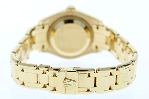 Rolex 18k Yellow Gold Ladys Masterpiece 80318 Factory Mother of Pearl Diamond Dial & 12 Diamond Bezel (Certified-Preowned)4