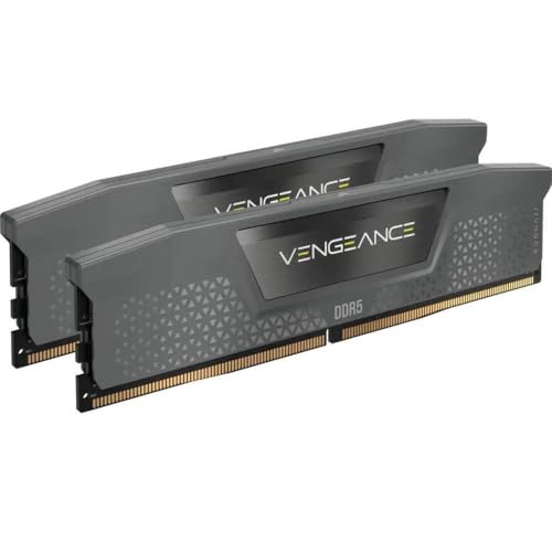 Image of CORSAIR Vengeance DDR5 RAM 32GB (2x16GB) 6400MHz CL36-48-48-104 1.35V AMD Expo Intel XMP 3.0 Desktop Computer Memory - Gray (CMK32GX5M2B6400Z36)