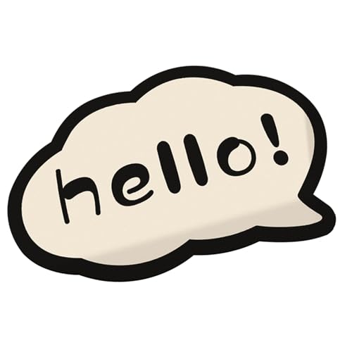 Fabater Alfombra de Diatomita, Alfombra de Baño en y Negro, Secado Rápido para el Hogar (Nubes Hola)