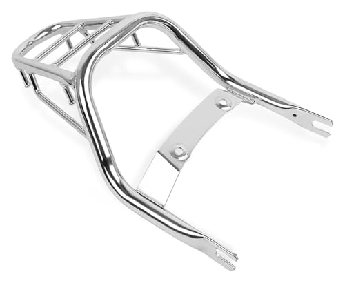 Porte-bagages arrière argent avec dossier amovible pour moto Honda Monkey 125 et Z125 de 2018 à 2024
