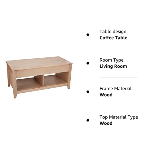 Amazon Basics LiftTop Storage Coffee Table, Natural AdvancedDream