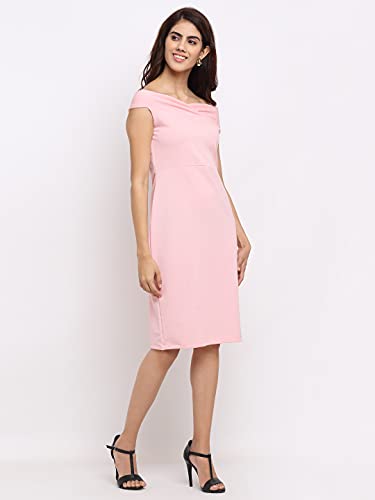 Image of Shasmi Women's Comfortable Mustard Sweetheart Neck Sleeveless Solid Midi Bodycon Casual Western Stylish Dress for Womens