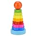 Swiftswan Bunte Kinderbausteine ​​Gestapeltes Spielzeug Holzstapelturm Regenbogen Donuts 2-3 Jahre altes Kinderspielzeug