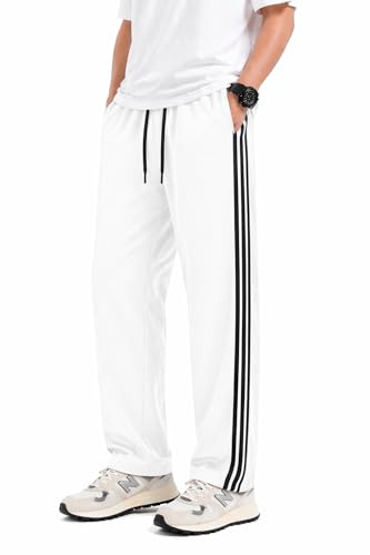 Image of Track Pants for Men Combo Pack of 2 - Regular Fit Gym Trackpants Set Elastic Waist Straight Fit Casual Lower Sports Wear Joggers Bundle